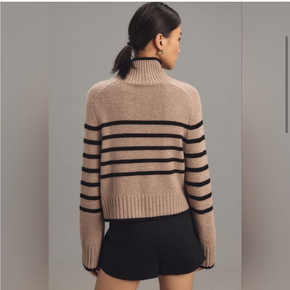 Reformation Brooke Cashmere Cropped Turtleneck Sweater Size X- Small - Picture 2 of 3